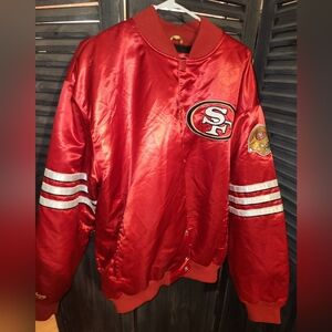 Vintage NFL San Francisco 49ers Satin Bomber Jacket - Size 3XL
